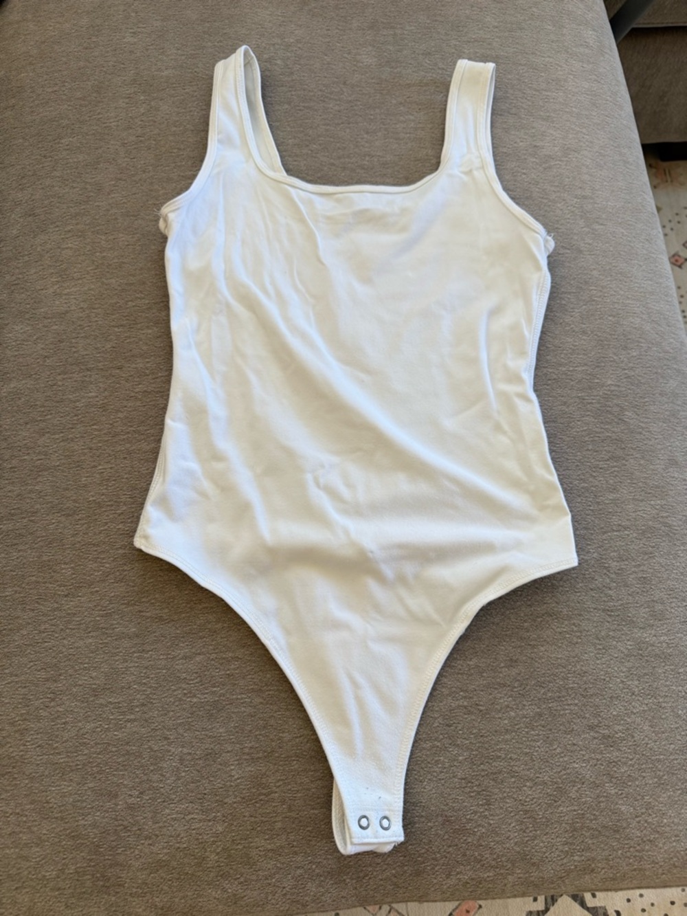 Abercrombie & Fitch White Tank One-Piece Bodysuit (XS)